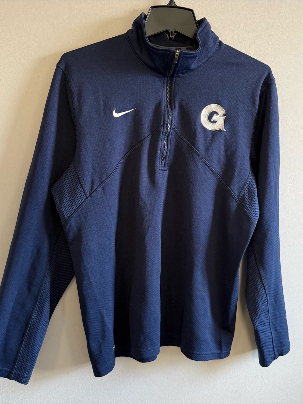 Georgetown Hoyas Nike Intensity Performance Quarter-Zip Pullover Jacket Navy M
